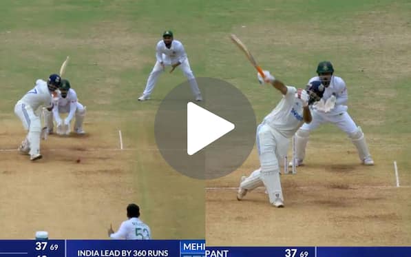 [Watch] Rishabh Pant Flexes His Power With Trademark One-Handed Shot Vs Bangladesh